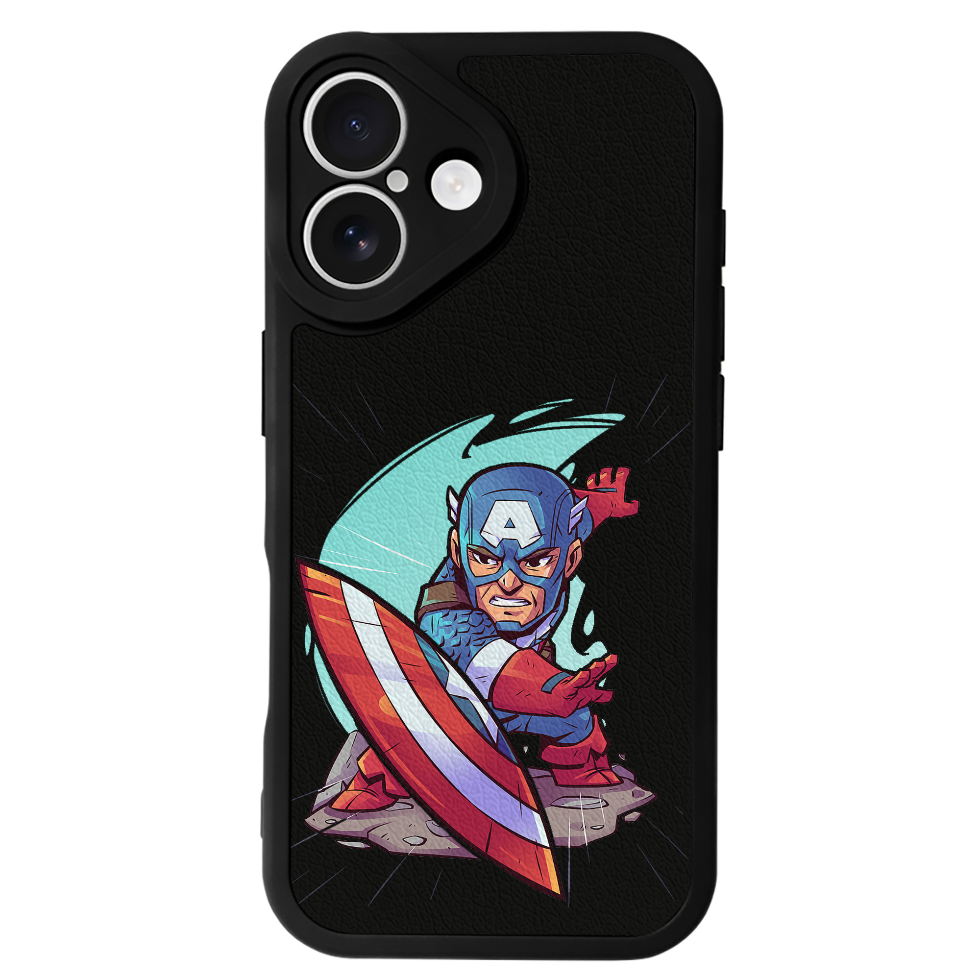 （画像用） アベンジャーズ The Avengers 【iPhone 16シリーズ対応】シリコンスマホケース（レザー調） 材質：シリコン